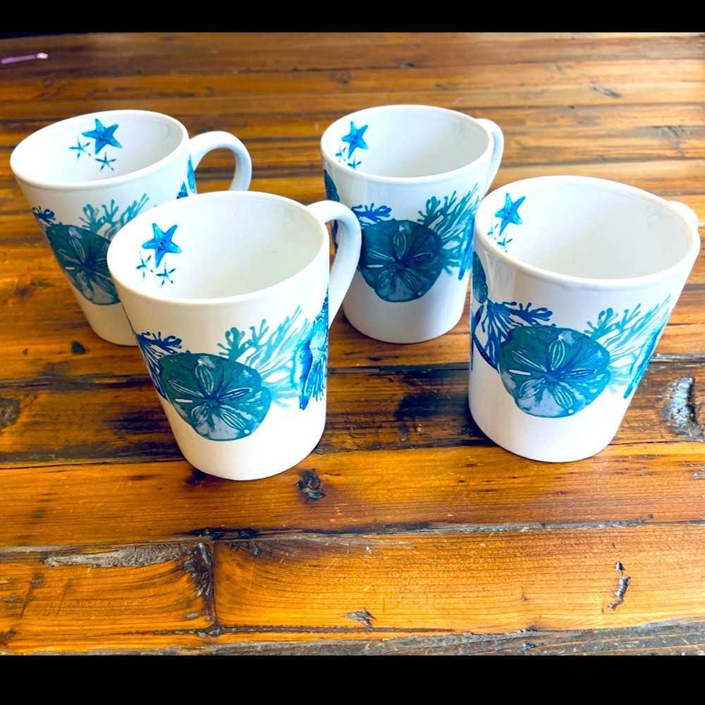 2 Coastal Royal Norfolk Shore Living Mugs